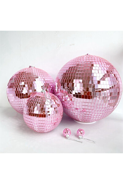 Choice 20 سم وردية، عبوة من 10 كرات عاكسة وردية مقاس 20 سم، كرات ليزر، كرات د...