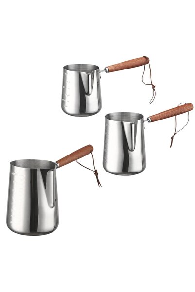 Choice وعاء قهوة تركي دافئ سعة 350 مل مع فوهة وعاء تذويب الشوكولاتة إبريق رغو...