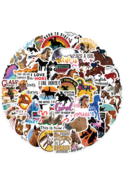 Choice horse 50pcs Horse Riding Stickers |50 Pcs Horse Dressage Equestrian Wa...