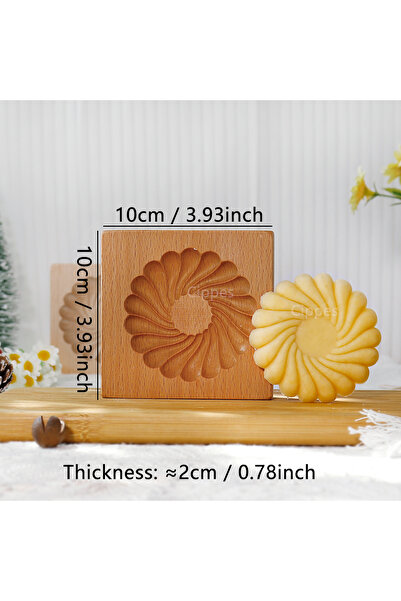 Choice قالب بسكويت خشبي على شكل سبيكولاس، قوالب تقطيع بسكويت ثلاثية الأبعاد م...