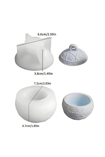 Choice مجموعة واحدة من قوالب أكواب شموع التوت لعيد الميلاد، قالب سيليكون لصندوق تخزين فاكهة عيد الميلاد منقوش على شكل ندفة ثلجية