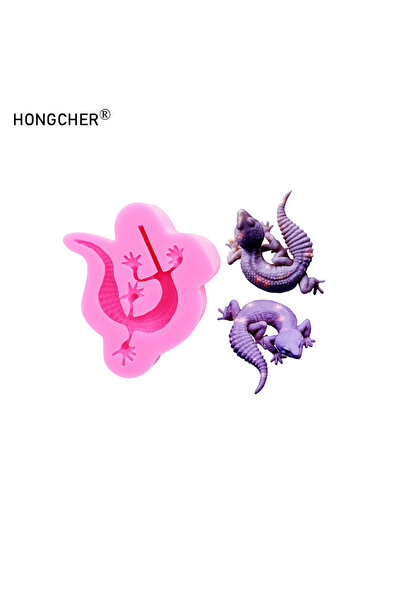 Choice قالب سيليكون على شكل سحلية وردية اللون، حرباء، برمائية، زواحف، مجوهرات...