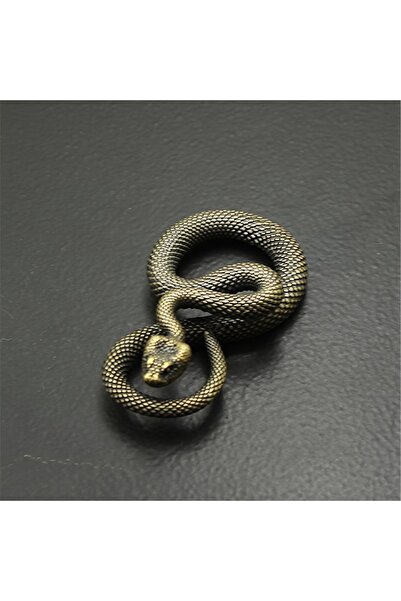 Choice 3 قطع 3 قطع زينة حيوان أليف للشاي على شكل ثعبان نحاسي عتيق ديكور مكتب ...