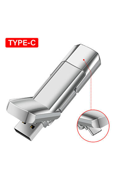 Choice 128 GB Silver New 2-in-1 Type-C USB flash drive with 128GB 64GB 32GB memory sticks suitable for mobi