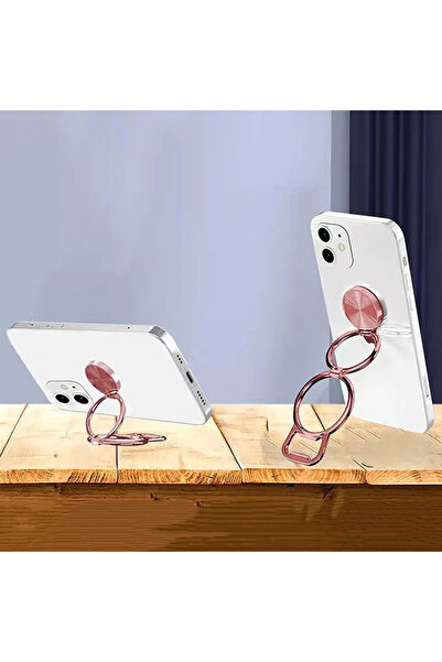 Choice C Metal Foldable Phone Holder 360 Degree Rotation Stand Double Finger ...