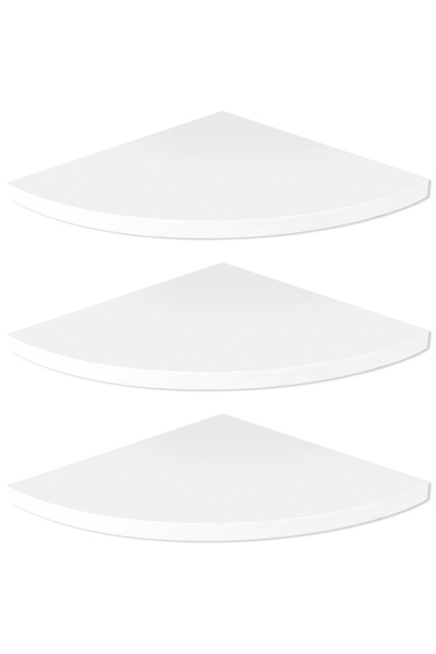 Choice نصف قطر 20 سم، 3 قطع، 3 قطع من الرفوف العائمة الزاوية المثبتة على الحائط، أرفف تخزين زاوية موفرة للمساحة، بسيطة