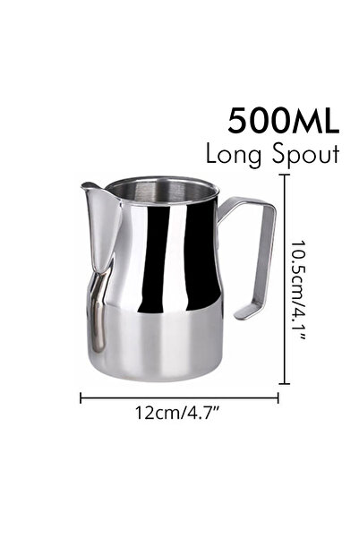 Choice1 500ml Milk Jug Coffee Milk Jug Easy Pour Spout Espresso Milk Cup Stai...
