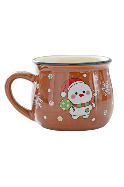 Choice 150 مل قهوة رجل ثلج 150 مل أكواب سيراميك لعيد الميلاد على شكل بابا نوي...