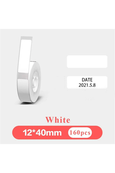Choice1 ملصق طابعة ملصقات P15 أبيض 12 × 40 مم، شريط ملصقات 12 × 40 مم، ورق طا...