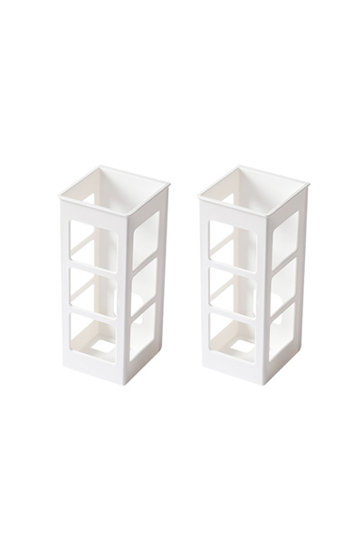 Choice1 white-2pcs 1/2pcs Non Perforated Curling Iron Storage Box, Straighten...