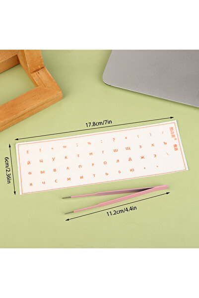 Choice Orange Russian Language - Tear-Off Film Keyboard Sticker With Tweezer Key Sticker Single Film Side E