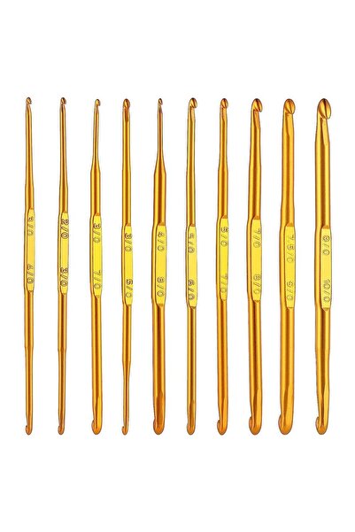 Choice طقم إبر حياكة سترات من 10 قطع، لون أخضر عسكري، خطافات حياكة مزدوج الأط...