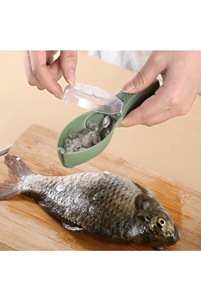 Choice مبشرة قشور السمك الخضراء 1 مع غطاء، مكشطة يدوية لإزالة قشور السمك الخض...