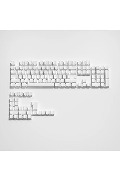 Choice أغطية مفاتيح PBT مطبوع على الجانب الأبيض، مزدوجة الطلقات، أغطية مفاتيح بإضاءة خلفية RGB، رمادي متدرج، مفاتيح MX، لوحة مفاتيح