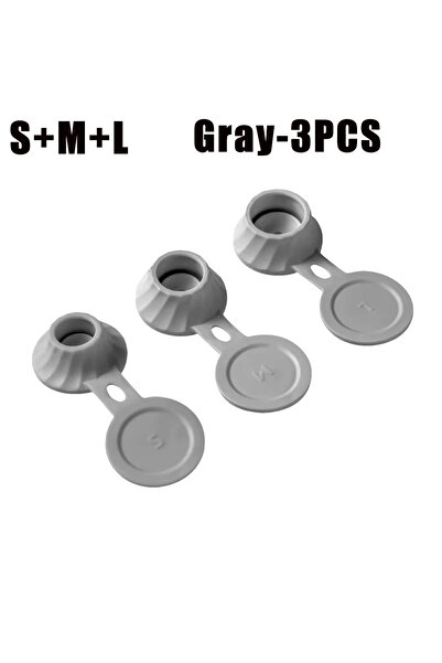 Choice رمادي - مجموعة من 3 زجاجات بهارات للمطبخ للبيع بالجملة، 3 قطع، غطاء زجاجة مقلوب، غطاء جل استحمام مانع للتسرب للحمام