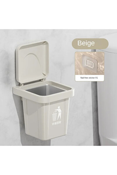 Choice منفضة سجائر محمولة بيضاء اللون مع غطاء، منفضة سجائر من الفولاذ المقاوم للصدأ، تُعلق على الحائط في الحمام، N