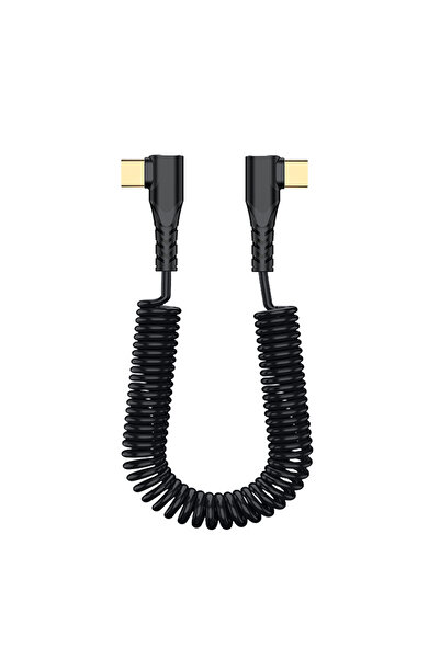 Choice كابل USB C إلى USB C بزاوية قائمة DLR C-C بطول 0.82 متر باللون الأسود،...