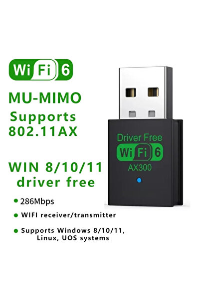 Choice WHITE WiFi Receiver AX300 WiFi 6 Wireless Adapter 2.4G WiFi Card Wifi6 USB Dongle PC Laptop Driver F