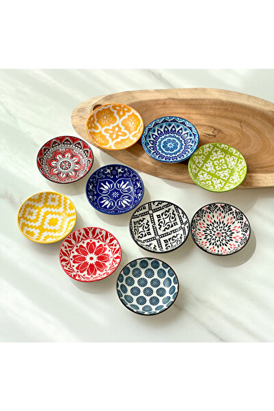 Choice عشرة أطباق، 6/10 قطع من أطباق التوابل الخزفية، أطباق بوهيمية، أطباق الصلصة، صلصة الصويا المنزلية