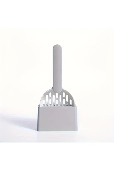 Choice مجموعة مجرفة فضلات القطط ذات القاعدة البيضاء والرمادية، مجرفة كبيرة لف...