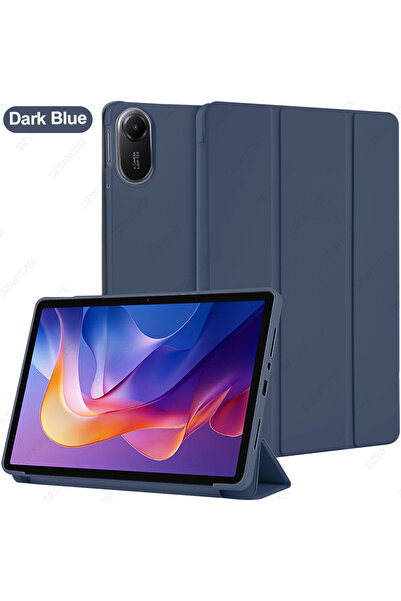 Choice جراب سيليكون أزرق داكن لجهاز Redmi Pad 2 2025 مقاس 11 بوصة، جراب واقٍ خفيف الوزن مع وظيفة الحامل