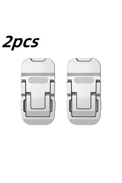 Choice حامل كمبيوتر محمول فضي اللون، قطعتان، لاصق غير مرئي، قابل للطي، لوحة م...