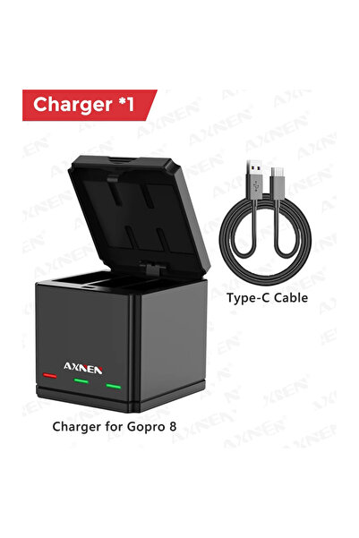 PROBTY For Gopro 5 6 7 8 Triple Battery Charger for GoPro HERO8 Black / HERO7...