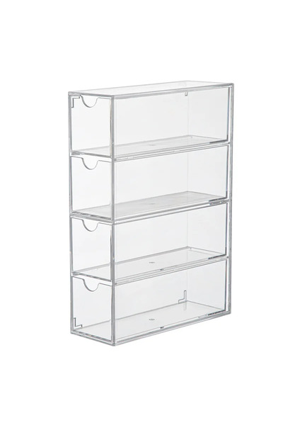 Choice A 4-layer Acrylic Sunglasses Storage Box Desktop Drawer Style Sunglasses Display Cabinet Dust-proof.