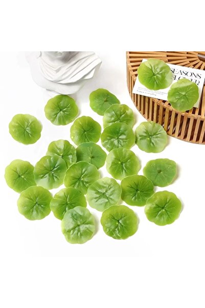 Choice 10 قطع خضراء 10/20/50 قطعة من أوراق اللوتس الاصطناعية الحريرية هدية عيد الأم زينة بركة السمك المعيشة