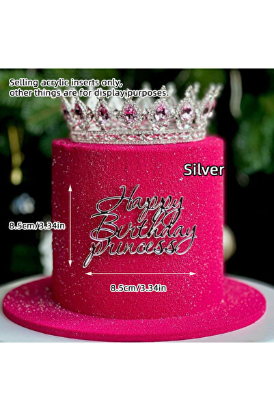 Choice21 1pc K Cake Topper Acrylic Happy Birthday Queen Princess Suitable for...