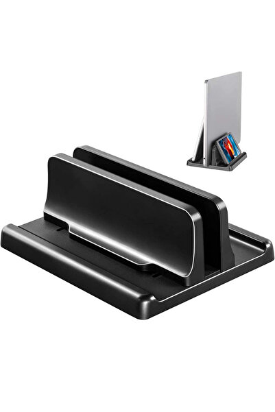 Choice حامل كمبيوتر محمول عمودي مزدوج الفتحات قابل للتعديل بإصدار فتحة واحدة، قاعدة كمبيوتر محمول مزدوجة قابلة للتعديل