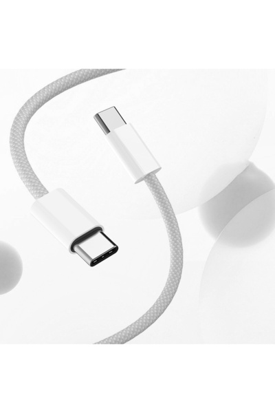 Choice كابل أبيض بطول 2 متر من النوع C إلى النوع C ملون بتقنية PD 60 وات للشح...