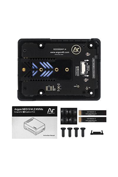 Choice black Argon NEO 5 M.2 NVME PCIE Expansion Board Boot Raspberry Pi 5 From SSD with PCIE to M.2 Cable