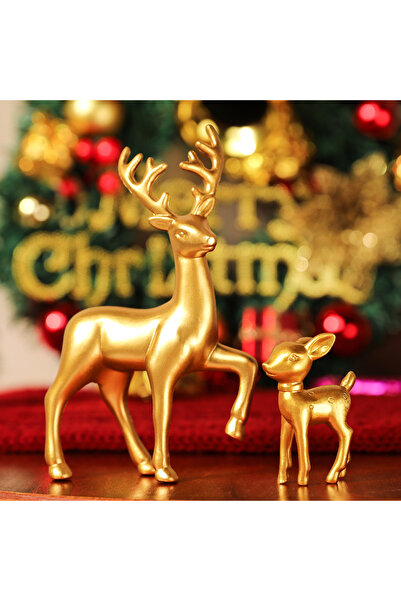 Choice مجموعة مكونة من قطعتين ذهبيتين، مجموعة عائلية من رنة عيد الميلاد، ديكو...