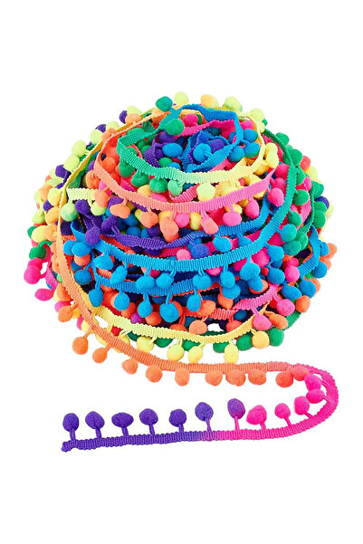Choice 20 yards A 20 Yards Rainbow colors Pom Pom Lace Trim Ball Ribbon For Diy Crafts Sewing Garment Hat P