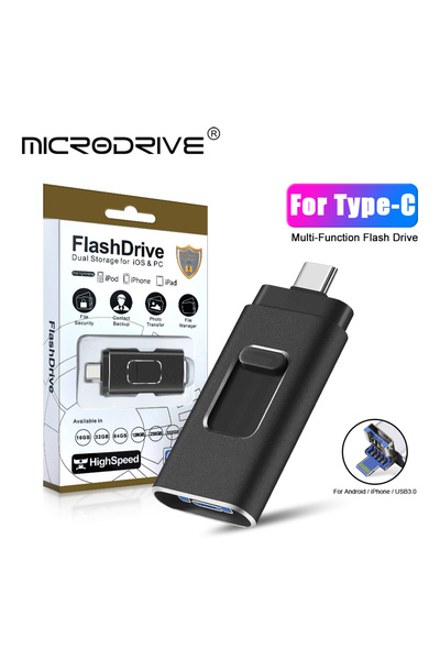 Choice 128 GB Silver USB Flash Drives 4 in 1 type c Compatible iPhone/iOS//iPad/Android & PC 256GB Lightnin