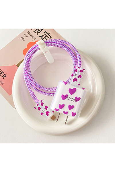 Choice 83 5PCS Love Heart Charging Data Cable Protector Winder Accessories Fo...