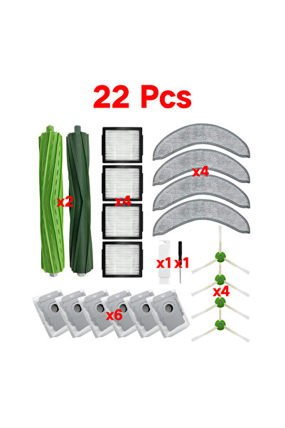 Choice 22 قطعة من قطع غيار هوم تايمز البديلة لملحقات روبوت المكنسة الكهربائية والممسحة irobot Roomba Combo J7/J7+