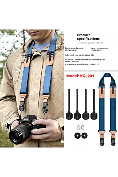 Choice حزام كاميرا KK-J201 مناسب لكاميرات كانون ونيكون وفوجي ولايكا وحزام كتف سريع الفك XS20 وXM5 وZFC