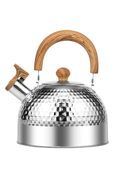 Choice غلاية شاي فضية سعة 3/2 لتر بمقبض مضاد للحروق، غلاية شاي صافرة مقاومة ل...