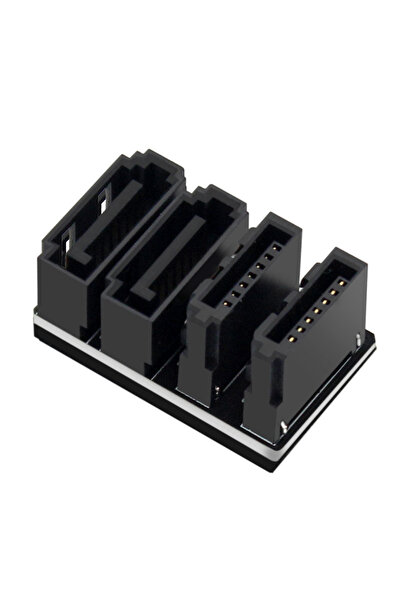 Choice موصل SATA مزدوج بزاوية 180 درجة، موصل SATA مزدوج 7 سنون أنثى إلى موصل ...