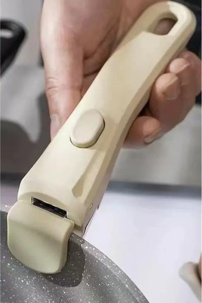 choice2 مقبض قابل للإزالة باللون الأبيض الحليبي، مقبض لأواني الطهي القابلة لل...