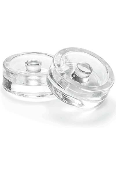 Choice برطمانات تخمير زجاجية صغيرة شفافة ذات فوهة واسعة × 2