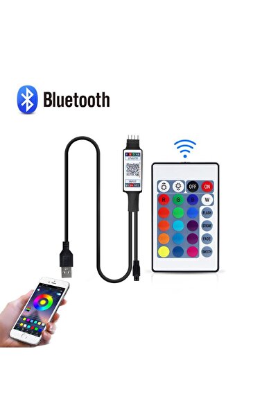 Choice وحدة تحكم RGB 5 فولت DC5V USB RGB LED مع تطبيق Bluetooth وجهاز تحكم عن...