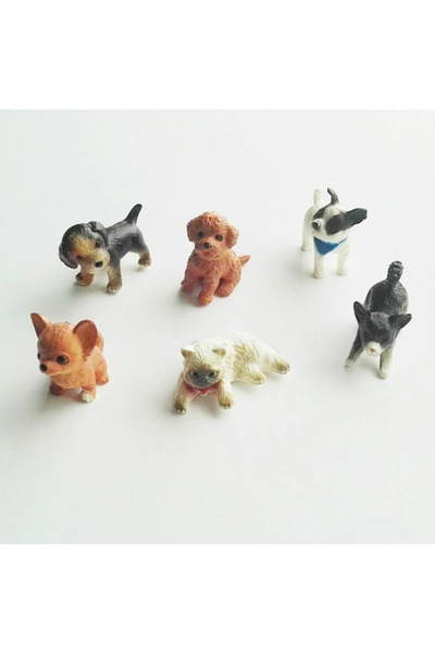 Choice نموذج مصغر لبيت الدمى على شكل قطة وكلب بمقياس 1:12 مكون من 6 قطع، ديكو...