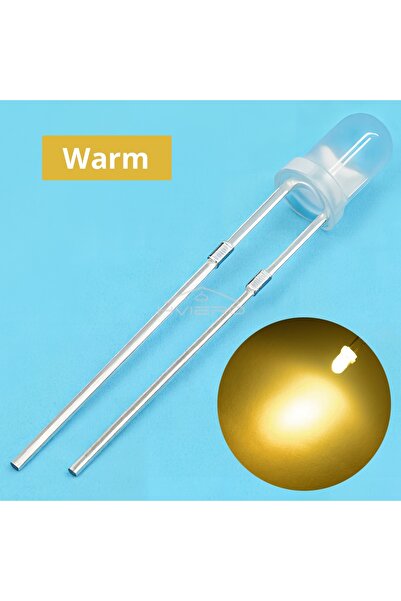 Choice 100 قطعة من مصابيح LED دائرية باعثة للضوء F3 3 مم بيضاء دافئة لتزيين ع...