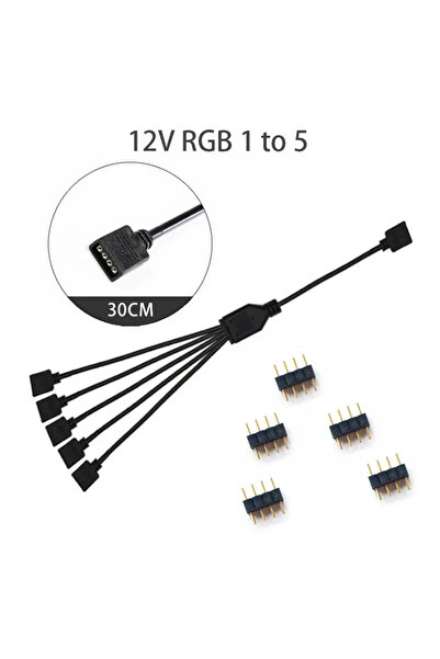 Choice كابل مزامنة RGB 12 فولت 1 إلى 5 12 فولت 4 سنون للوحة الأم، خط تمديد AR...