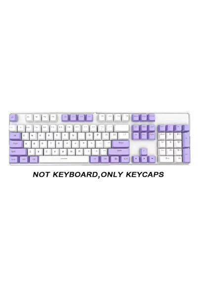Choice أغطية مفاتيح لوحة مفاتيح ميكانيكية عالمية من مادة ABS، أرجوانية بيضاء،...