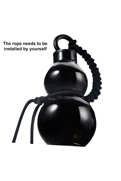 Choice 800ml Black 800ml Gourd Water Bottle Chinese Retro-Inspired Wu Kong Wa...