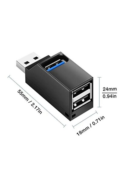 Choice محول موزع USB 3.0 أسود بأربعة منافذ - نقل بيانات عالي السرعة 5 جيجابت ...